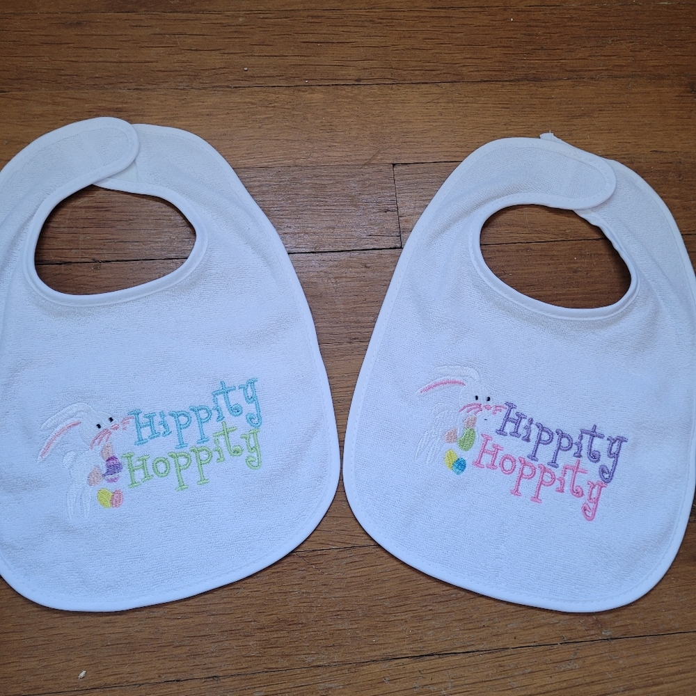 Easter Embroidered bib